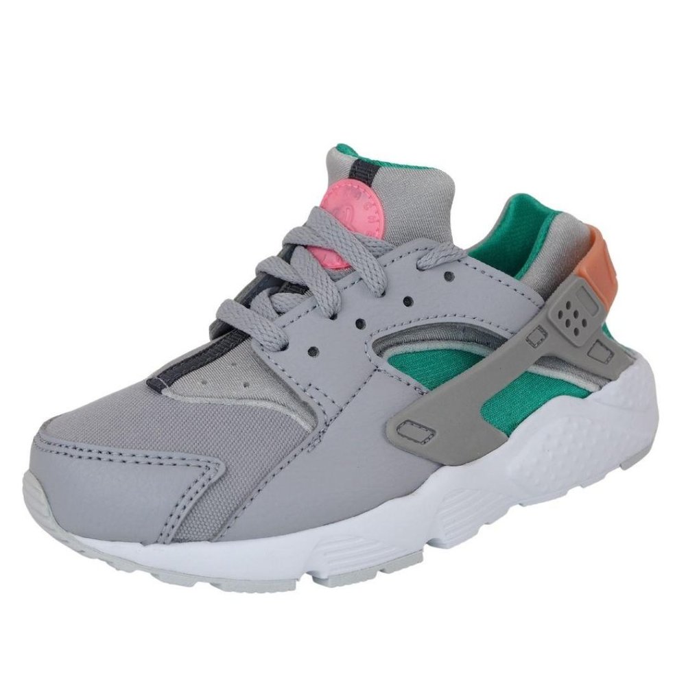 Nike Little Kids Air Huarache Running Grey White - Picture 2 of 12